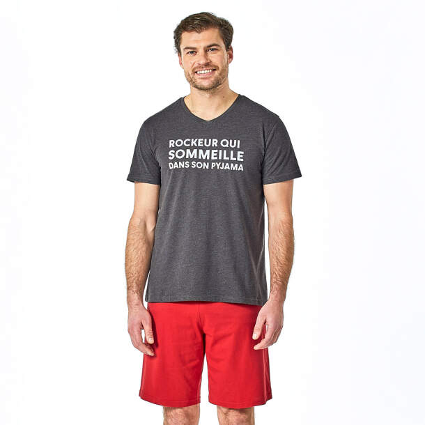 Pyjama anthracite Rockeur dormeur