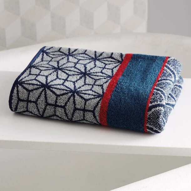 Serviette de bain Rythmes bleus