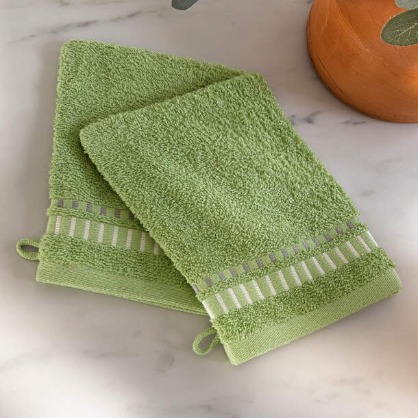 2 gants de toilette Sable et océans