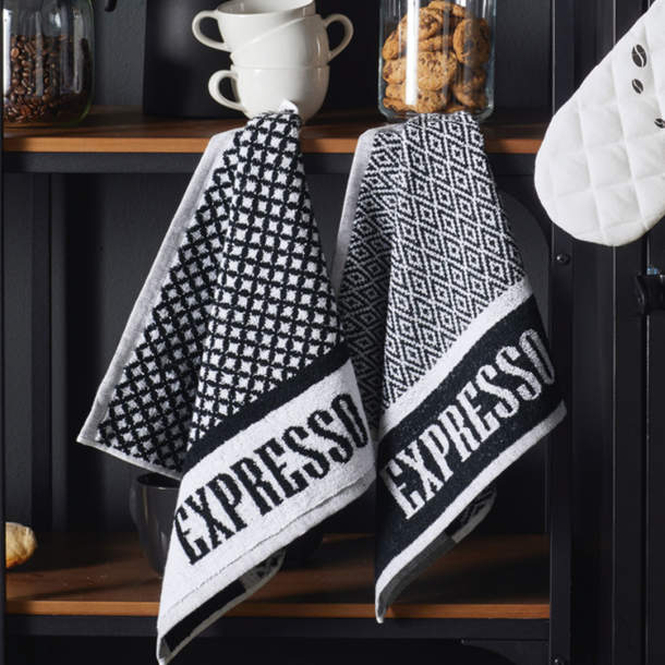 2 Essuie-mains Saveur moka