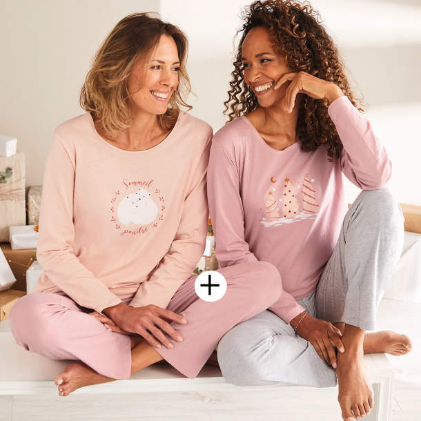 2 pyjamas Sommeil poudré