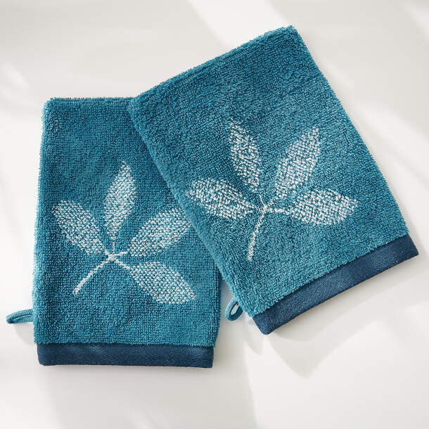 2 gants de toilette Souffle printanier