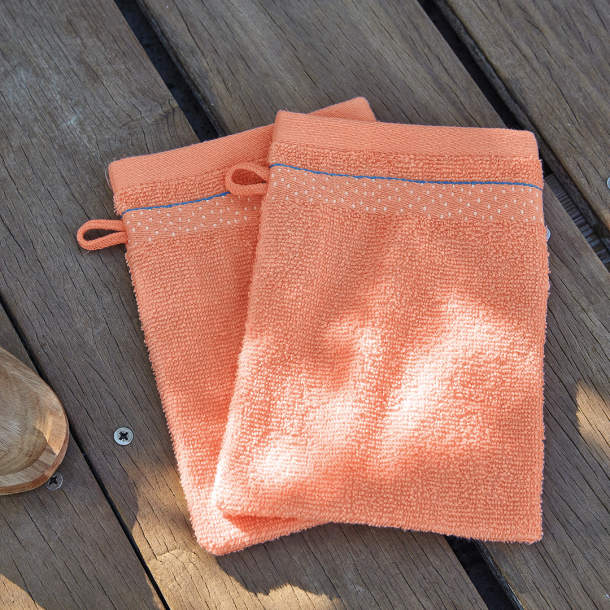2 Gants de toilette Tango des îles