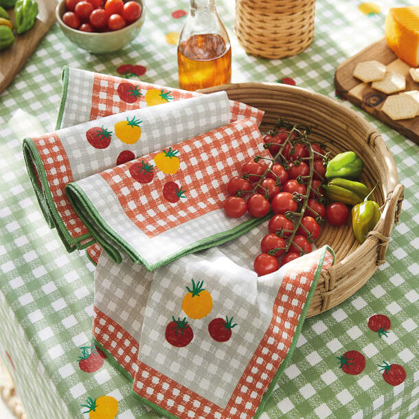 2 serviettes de table Tradition tomatella