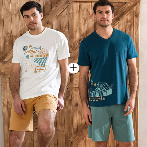 2 pyjamas Un matin à la ferme