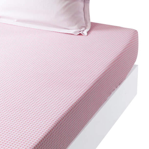 Drap-housse rose Vie de rêve